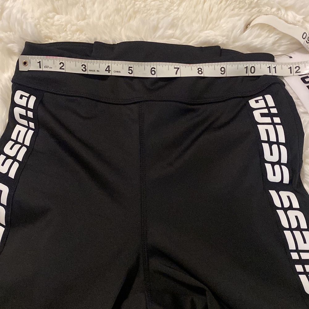 NWT GUESS Logo Mesh-Trim Leggings XS Black - Picture 6 of 9